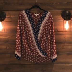 Charming Charlie Langley Surplice Top